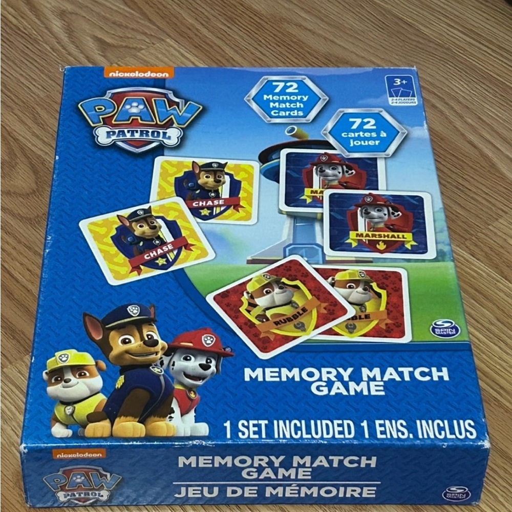 Paw Patrol Memory Match Game - Blue